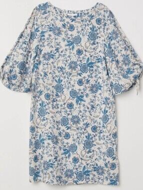 H&M Blue floral dress / 10